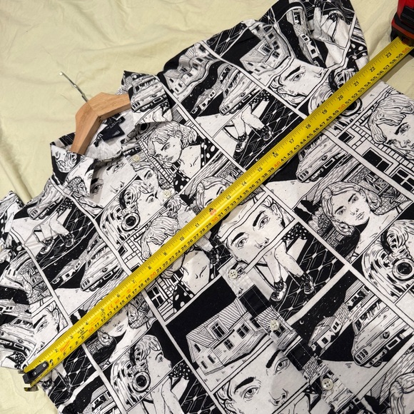 Zara x Ana Mushell Graphic Capsule Comic Print Shirt, Size S, Black & White - Picture 12 of 15